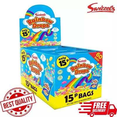  Swizzels Rainbow Drops Mini Bag Retro Wedding Party Sweets 60x10g  • £13.99