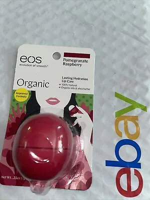 EOS Lip Balm Pomegranate Raspberry W/ Shea Butter Jojoba Gluten & Paraben Free • $14.99