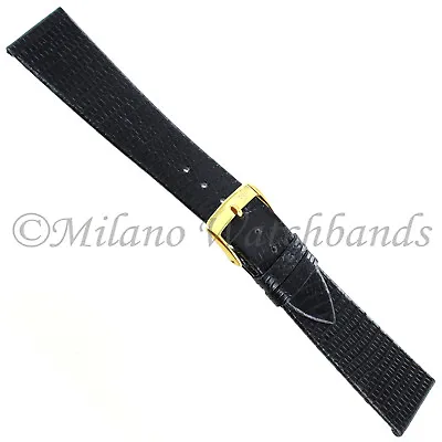 20mm Morellato Italy Black Genuine Java Lizard Unstitched Watch Band Regular 117 • $28.01