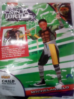 Deluxe Child Youth Teenage Mutant Ninja Turtle Michelangelo Halloween Costume L • $34.99