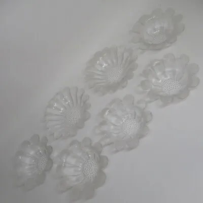 Dartington Crystal Daisy Collection Salad/Fruit Dishes X7 By Frank Thrower 1974  • £70