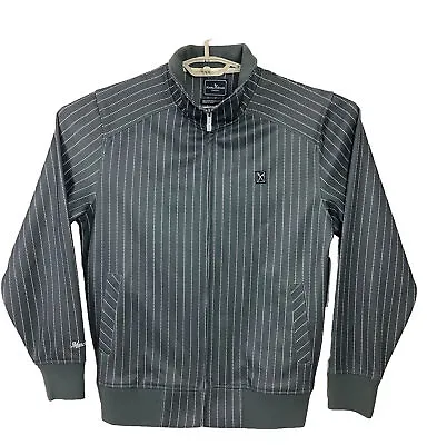 Marc Ecko Unltd. Full Zip Jacket Cut Sew Green White Size Med Polyester Cotton • $23.80