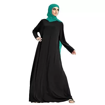 Womens Abaya Islamic Burqa Jilbab Kaftan Farasha Ladies Plain Long Maxi Dress • £11.99