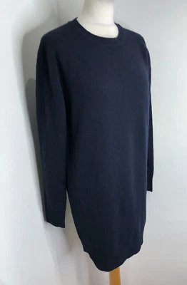 £63 • Buy Acne Studios Navy Blue Knit Jumper Dress S VGC Long Sleeve Deep Wool Classic