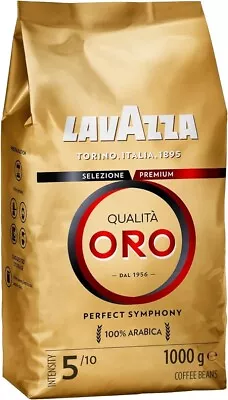 Lavazza Qualità Oro 100% Arabica Medium Roast Coffee Beans Pack Of 1 Kg • £27