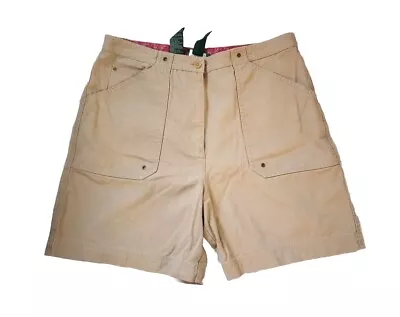 Lauren Ralph Lauren Women’s Sz 14 Hi-Rise Shorts Tan Large Pockets Safari Cargo  • £21.11