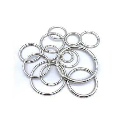 304 Stainless Steel Round Rings Heavy Duty Solid Metal O Ring Welded Smooth • $2.15