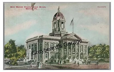 New Mercer County Courthouse MERCER PA Pennsylvania Vintage Postcard 3 • $4.99