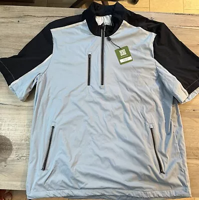 Men’s Above The Links Golf Rain/Wind Shirt Denim/black Size Large • $42.96