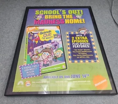 Fairly Odd Parents Schools Out Print Ad 2005 Nickelodeon DvD Framed 8.5x11  • £14.45