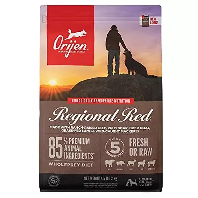 $43.56 • Buy DRY DOG FOOD Regional Red Recipe High Protein Grain-Free 4.5 Pound ORIJEN