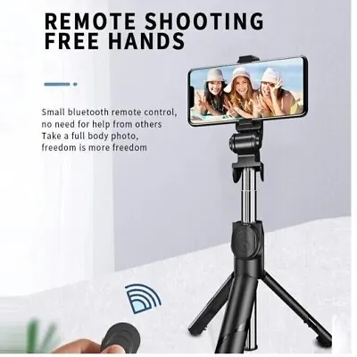 Selfie Stick Handheld Monopod Tripod In 1 With Wireless Remote Controller • £9.99