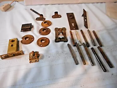 Vintage Door Plates Window Locks Handles Miscellaneous Hardware 23Piece Lot #3 • $19.95