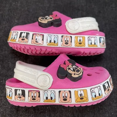 Kids Crocs Disney Minnie Mouse Crocs Clogs Pink Size 4 Child • $25.99