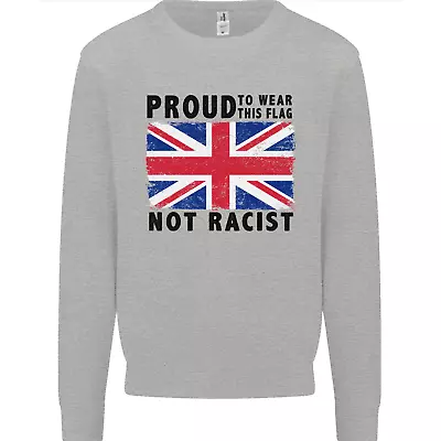 Proud To Wear Flag Not Racist Union Jack Mens Sweatshirt Jumper • £15.99