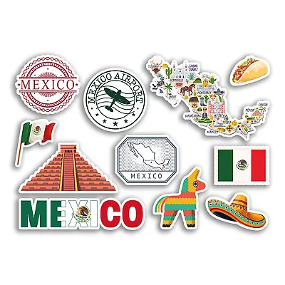 A5 Sticker Sheet Mexico Vinyl Stickers - Map Country Holiday Flag Travel #78468 • £3.99
