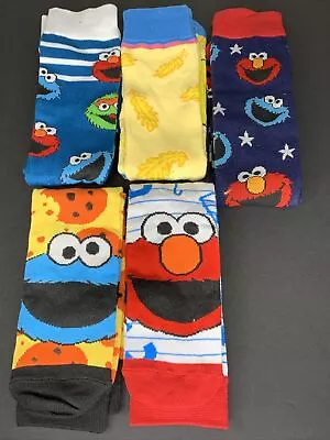 Sesame Street 50 Years And Counting Socks 5 Pr Fits Sizes 8-12 Unisex New • $13