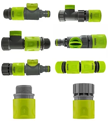 Garden Hose Expanding Hose 1/2  X 3/4  Thread Male Female Hose Valve Connector • £4.59