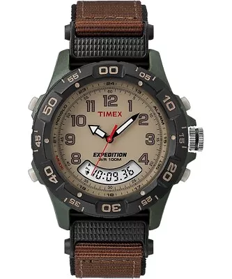 Timex T45181 Men's Expedition Resin Combo Brown/Green Nylon Strap Watch • $44.99