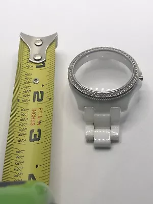 Michael Kors Watch Parts White Ceramic W/Crystal Case 40mm Band Links 18mm GY395 • $19.99