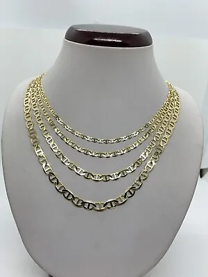 10K Solid Yellow Gold Anchor/Mariner Link Chains Necklace Men’s/Women's 3.2-6mm • $499.99