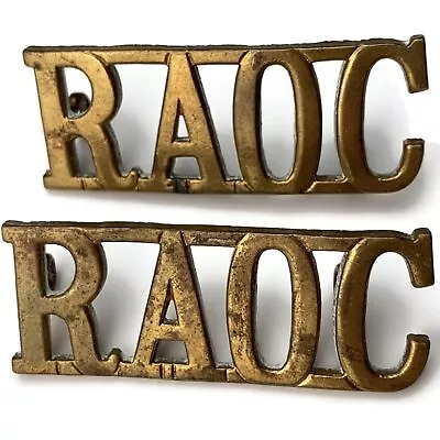 £9.99 • Buy Original WW2 Royal Army Ordnance Corps RAOC Shoulder Title PAIR