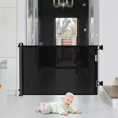 150cm/180cm Retractable Safety Guard Baby Gate Latch Toddler Pet Dog Puppy Wide • £31.34