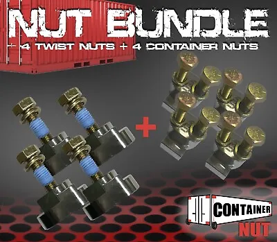 4 Twist Nuts + 4 Universal Container Nuts Bundle | Shipping Container Mounts • $454.99