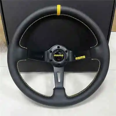 14inch/350mm MOMO Pu Leather Deep Dish Drift Sport Steering Wheel • $199