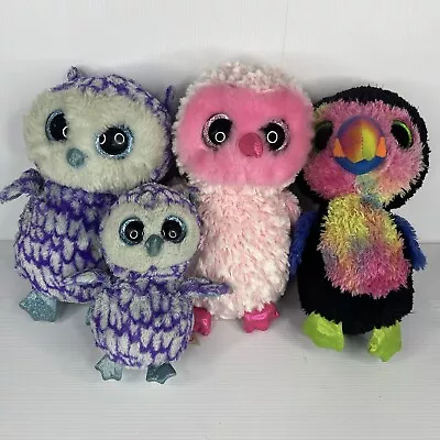 Ty Beanie Boo 3 Medium 1 Reg Birds Oscar Twiggy Beaks Owls Bundle Lot Bulk Toy • $35