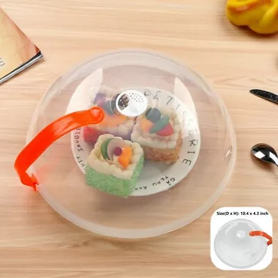 Food-Grade Microwave Food Plate Cover Anti-Splatter Plate Lid With Vents &Handle • $11.99