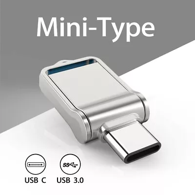 $9.99 • Buy 32GB Dual 2 In 1 Type C USB3.0 Mini Flash Drive Memory USB Stick Thumb Pen Drive