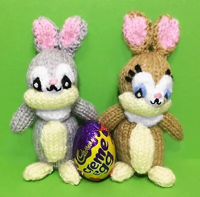 KNITTING PATTERN - Thumper And Miss Bunny Inspired Choc Cover Easter Creme Egg • £3.25