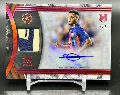 2022-23 Topps Museum UEFA ANSU FATI 2-Color Patch AUTO #/25 FC Barcelona • $88.88