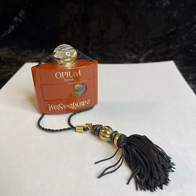 Vintage YVES SAINT LAURENT Opium Parfum Bottle W/ Tassel Empty – 7.5ml (¼ Oz) • $19.99