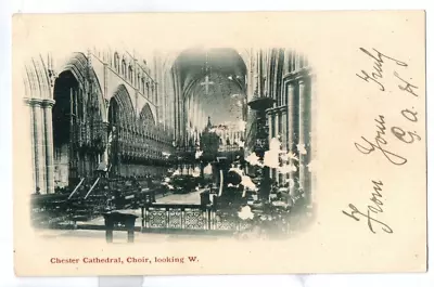 £2 • Buy Undivided Back Postcard - Chester Cathedral.  Perfin C/AN/s , 1901.