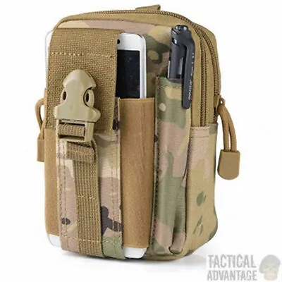 Multicam Camo Molle Utility Admin Tool Pouch Belt Bag Army Military Medic UK • £9.95