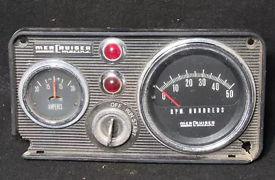 Vintage Mercruiser Marine Boat Instrument Panel With Tach & Ignition Switch • $42.95