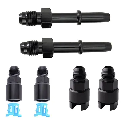 2 Pcs 6AN Fuel Rail Line EFI Fitting Adapters Quick Disconnect Push On Hardline • $13.69