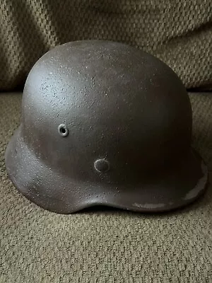 Vintage German M35 WWII Brown Helmet With Liner Police? Military • $299.99