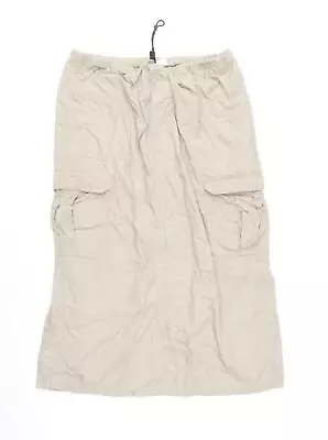 Divided By H&M Womens Beige Cotton Cargo Skirt Size M Drawstring • £5.25