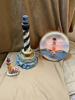 Morris Island Charleston SC Lighthouse Lighted Plate Night Light Electric Lamp • $32