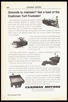 1970 Cushman Motors Turf Truck Lincoln NE-Vintage Trade Photo Print Ad • $11.88