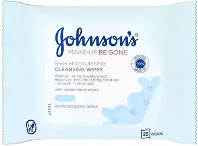 £2.02 • Buy Johnson's Face Care Makeup Moisturising Wipes, Pack Of 25 Wipes