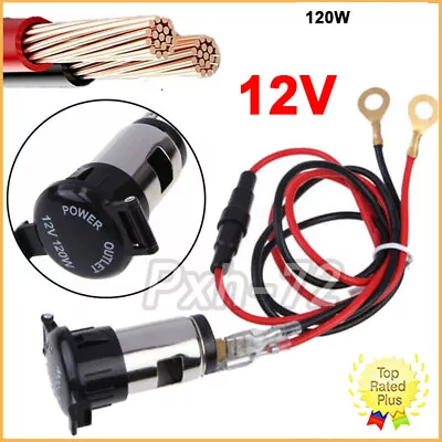 12V 120W Car Tractor Boat Cigarette Lighter Power Socket Outlet Plug Universal  • $7.54