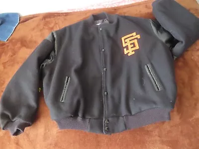 Vintage Chalk Line Jacket Leather Wool San Francisco Giants 2XL Made In Usa • $250