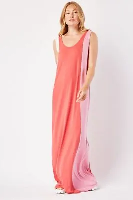 Colour Block Maxi Dress Long Womens Ladies Formal Casual Gown • £5.95