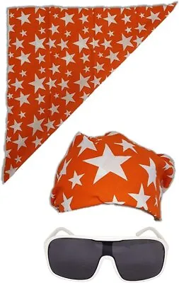 Colored Stars Bandana White Sunglasses For Macho Man Costume • $15.99