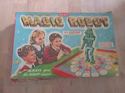 1950s The AMAZING MAGIC ROBOT 4th Edition Vintage Board Game By Merit • £16.99