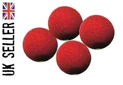 Red Sponge Balls X 4  (45mm/1.3/4 ) Soft Magic Tricks • £2.99